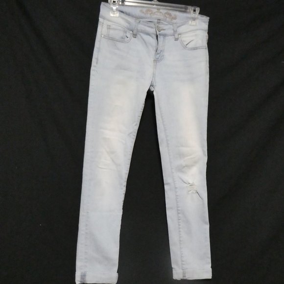 WAX JEAN damaged / destroyed look faded blue denim, size 5 BNWOT - Picture 1 of 16